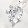 Bague Solitaire Dame de fer 🇫🇷 Argent Sterling 925 - Diamant Moissanite 1 Carat 💎