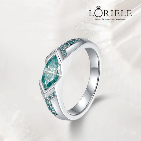 Bague Tony Émeraude en Argent Sterling 925 - Diamant Moissanite Vert 1 Carat 💎