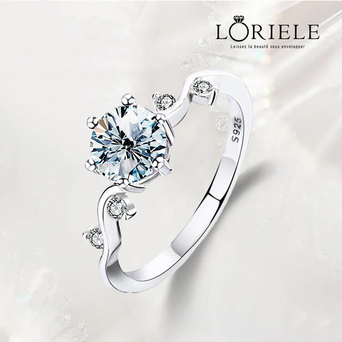 Bague Solitaire Clarté d’Hespéris en Argent Sterling 925 - Diamant Moissanite 1 Carat 💎