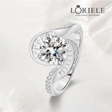 Bague Solitaire Héra Spirale En Argent Sterling 925 - Diamant Moissanite 1 Carat 💎