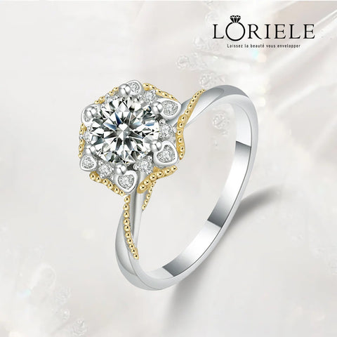 Bague Sceptre Impérial Griffe D'Or en Argent Sterling 925 - Diamant Moissanite 1 Carat💎