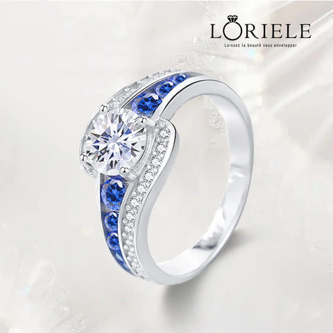 Bague Solitaire Sirène Azur En Argent Sterling 925 - Diamant Moissanite 1 Carat 💎