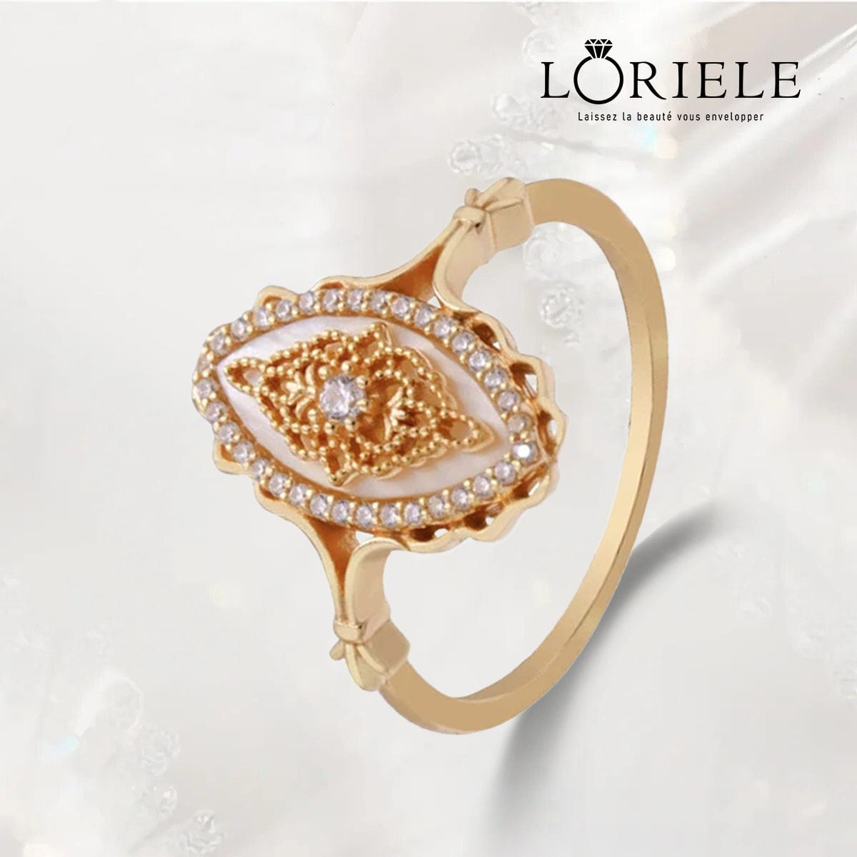 Bague Duchesse d’Albion Plaqué Or 18ct - Moissanite 0.5 Carat 💎