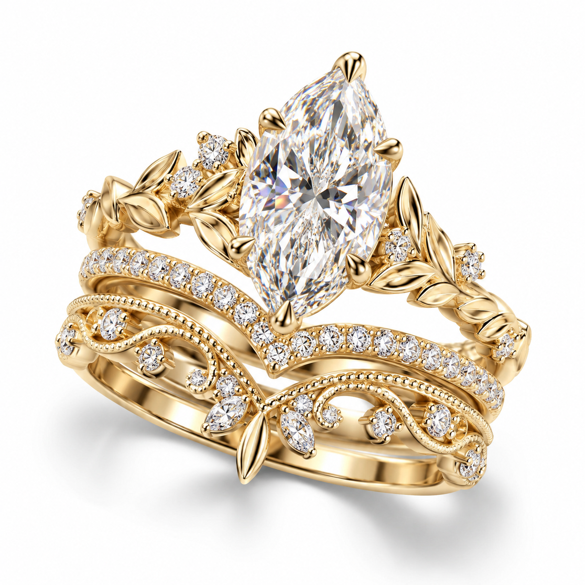 Ensemble de bagues Belle - Diamant Moissanite 💎