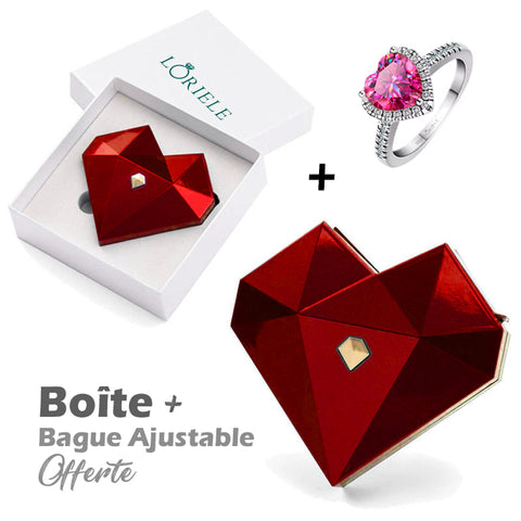 ❤️ Boîte Cœur avec Bague de Promesse Ajustable Offerte 🎁 - LORIELE™