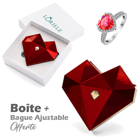 ❤️ Boîte Cœur avec Bague de Promesse Ajustable Offerte 🎁 - LORIELE™