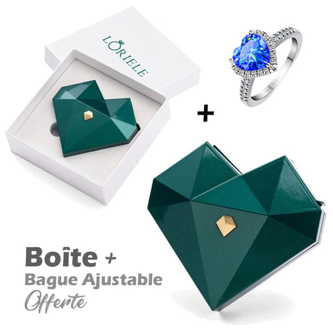 ❤️ Boîte Cœur avec Bague de Promesse Ajustable Offerte 🎁 - LORIELE™