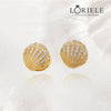 Boucles d'Oreilles Coquillage Marin Plaqué Or 18 Carats🐚