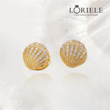 Boucles d'Oreilles Coquillage Marin Plaqué Or 18 Carats🐚
