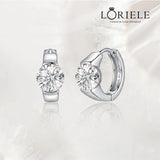 Boucles d'oreilles Créoles à Solitaire- Diamant Moissanite💎