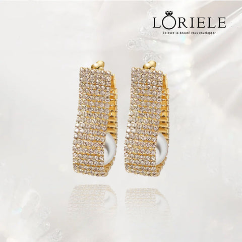 Boucles d'Oreilles Éclat Nacrée en - Plaqué 18 Carats✨