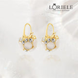 Boucles d'Or Perlées Lustré Plaqué Or 18 Carats🦪
