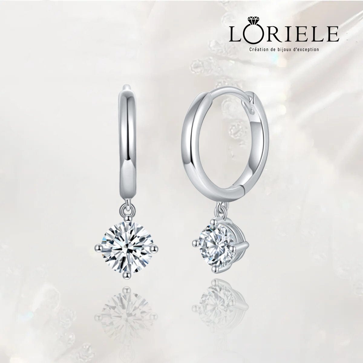 Boucles D’oreilles Pendantes Moissanite 1 Carat En Argent 925 - 28mm, Neuf Avec étiquettes