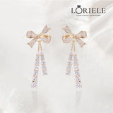 Boucles d'oreilles à pompons avec nœud français Or 18 Carats 🎀