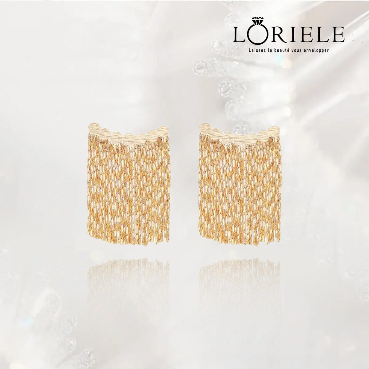 Boucles d'oreilles de luxe cascade et pompon - Plaqué Or 18 Carats✨