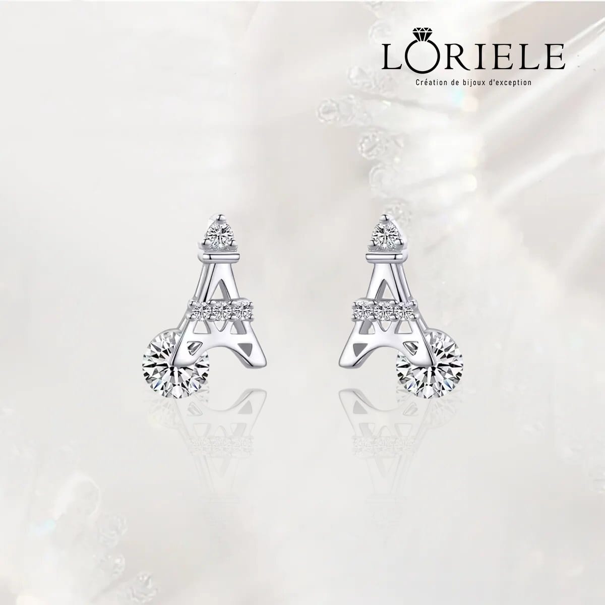 Boucles d'oreilles Ici Paris 🇫🇷 - Diamant Moissanite 💎