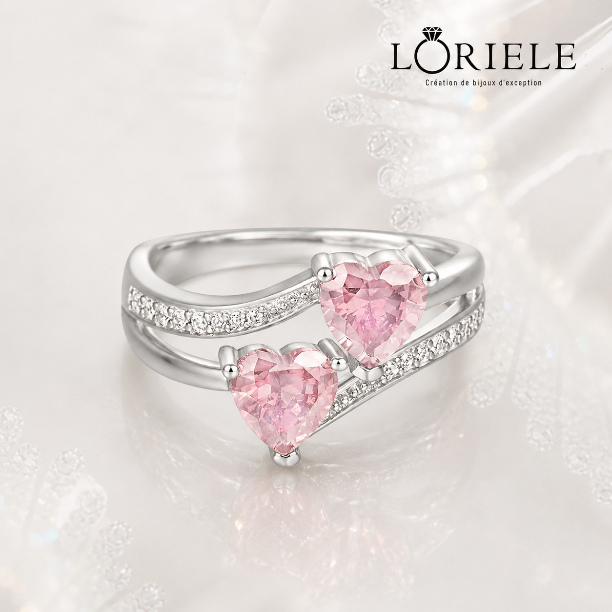 Bague Pink Love Promise 💞 - Diamant Moissanite 💎