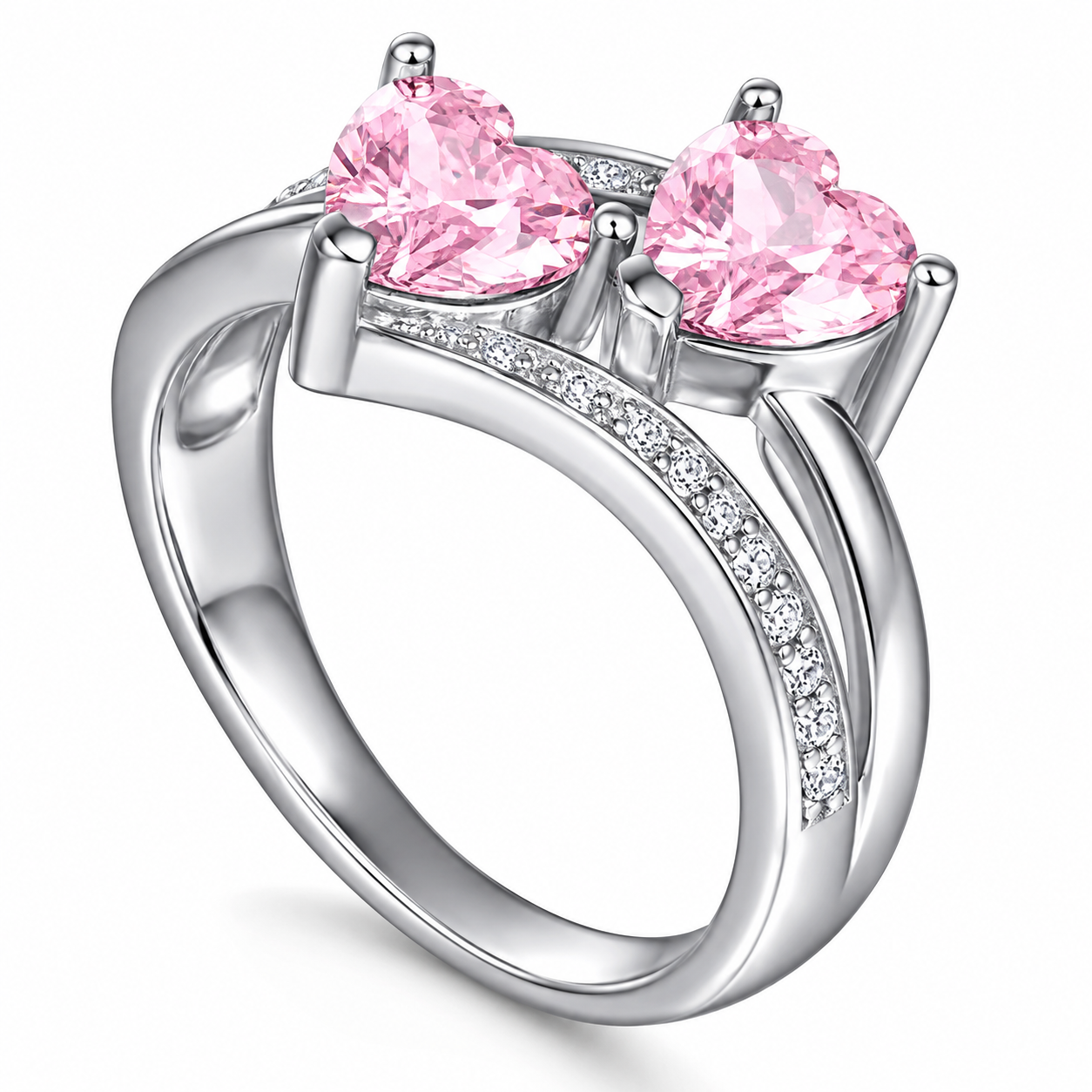 Bague Pink Love Promise 💞 - Diamant Moissanite 💎