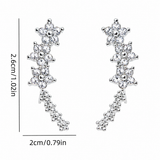 Boucles d'oreilles Éclosia Grimpante - Diamant Moissanite 💎