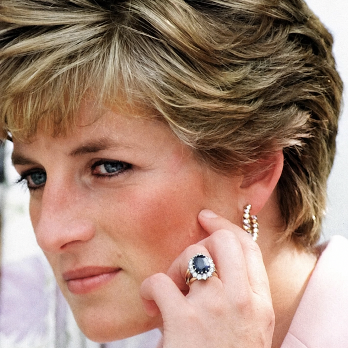 LORIELE™ - Bague entourage Lady Diana En Argent Sterling 925 - Diamant Moissanite Bleu 1 Carat 💎