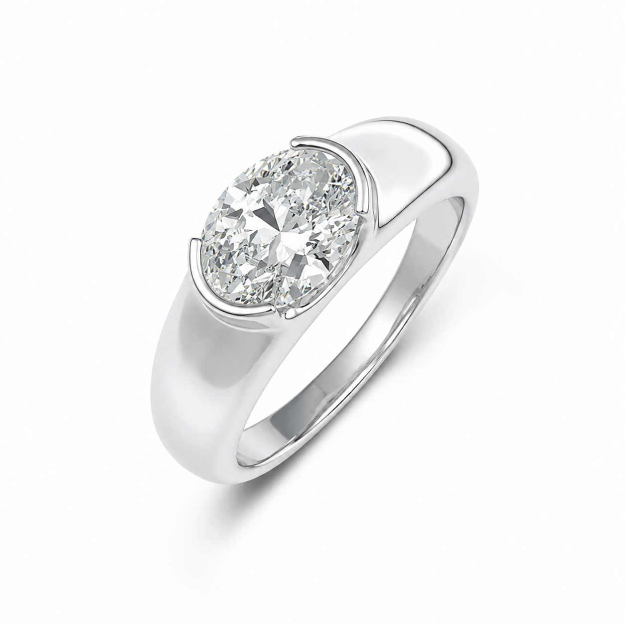 Bague Souverain de Cristal - Diamant Moissanite💎