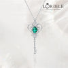 Collier Clé Secret d’Avaline en Argent Sterling 925 - Émeraude 1 Carat ❇️