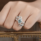 Bague Nymphes Esme foreste - Moissanite Jaspe 💎🌿