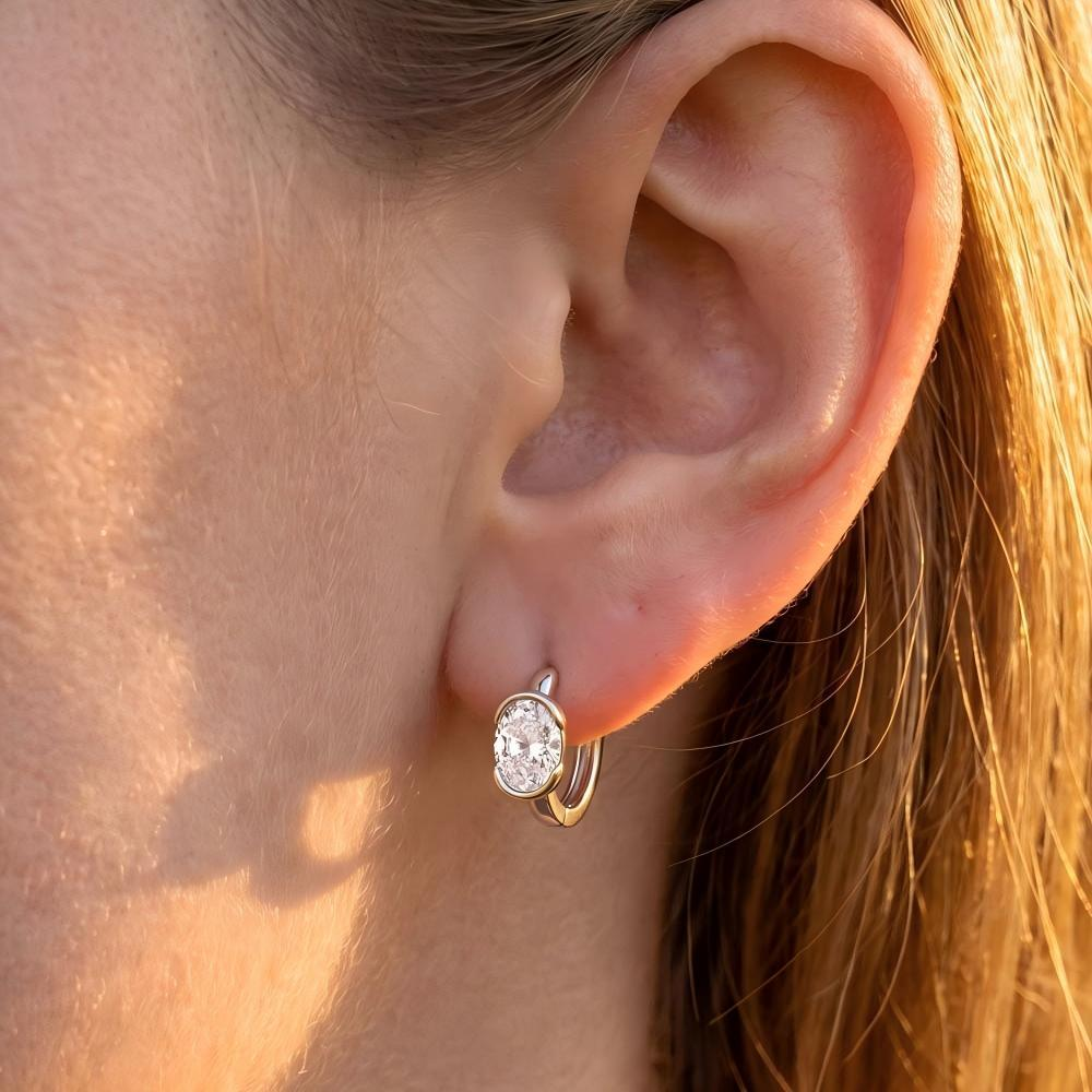 Boucles d’oreilles Ovale Closure - Diamant Moissanite💎