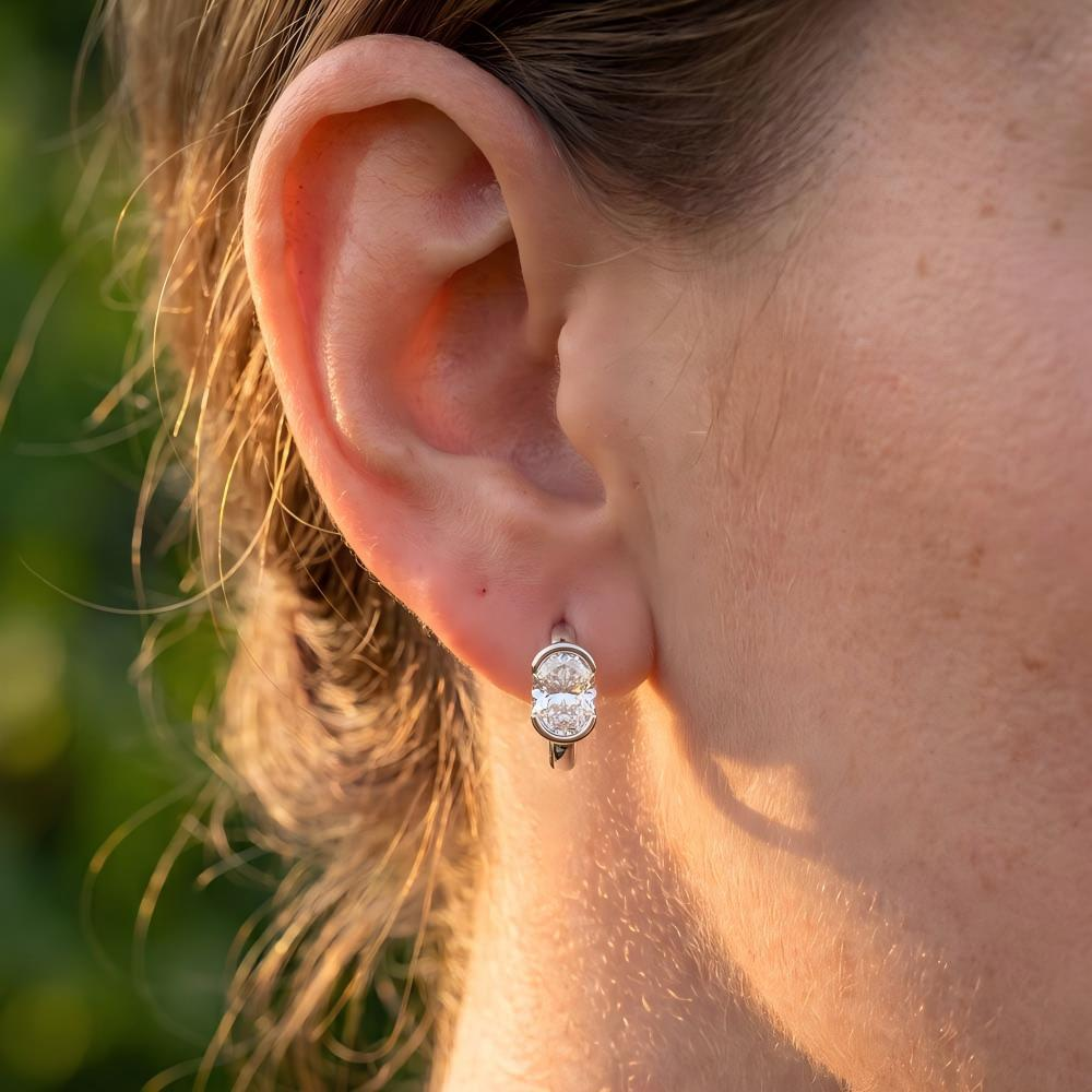 Boucles d’oreilles Ovale Closure - Diamant Moissanite💎