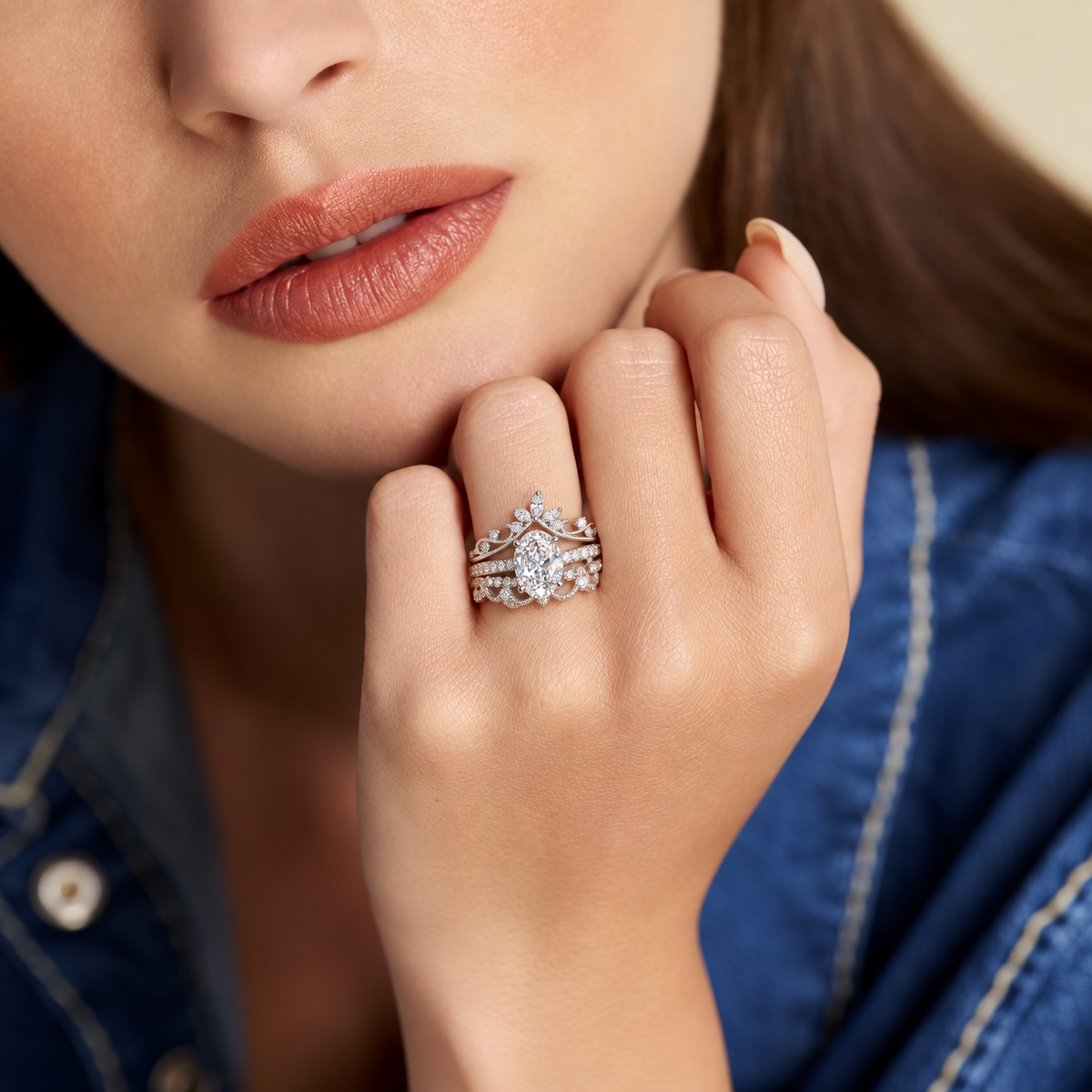 Ensemble de bagues Cendrillon - Diamant Moissanite 💎