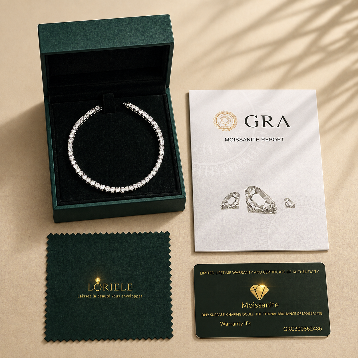 Bracelet Constellation Cassiopée - Diamant Moissanite 💎