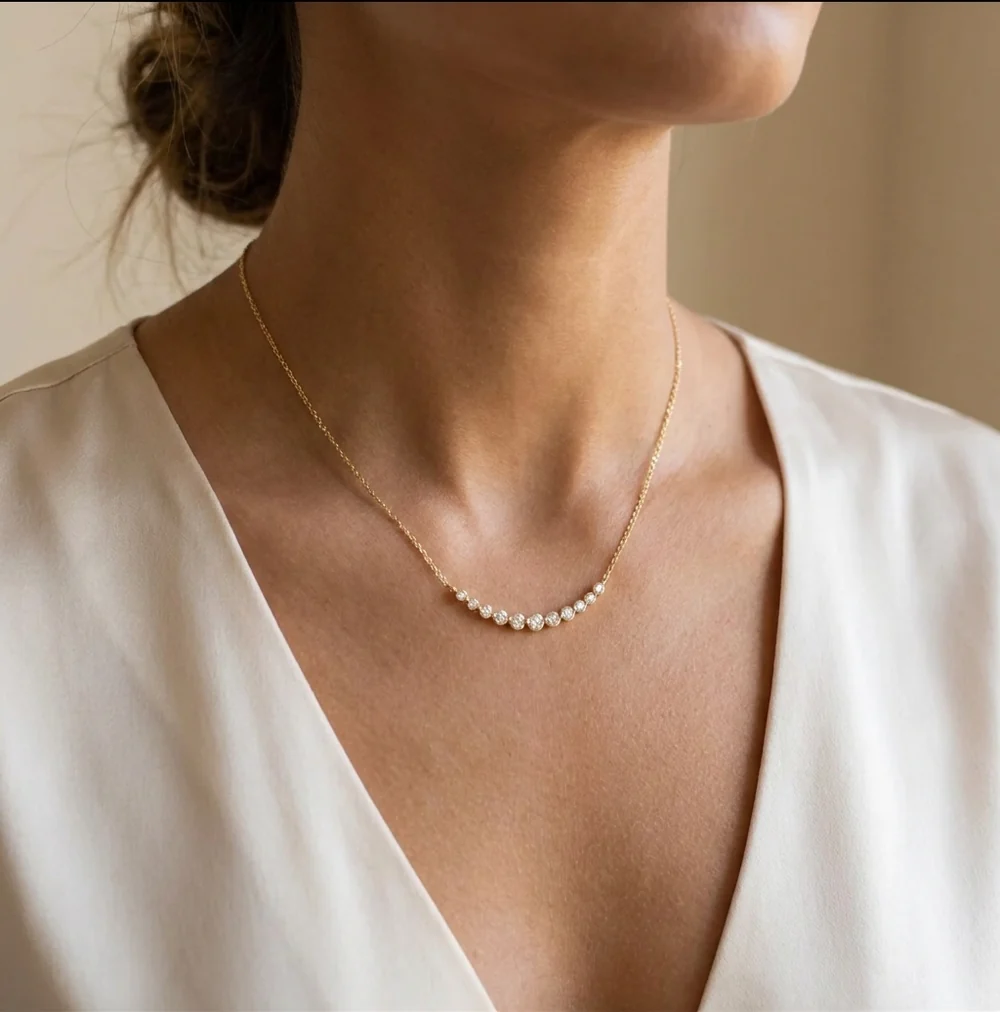 Collier Arc Fine Leïla - Diamant Moissanite💎