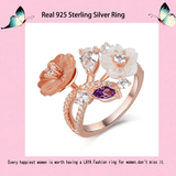 Bague Bouquet de Camélia - Diamant Moissanite 💎