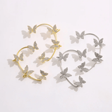 Clips d’oreilles Papillon Monarque 🦋 - Zircone Cubique 💎 x2