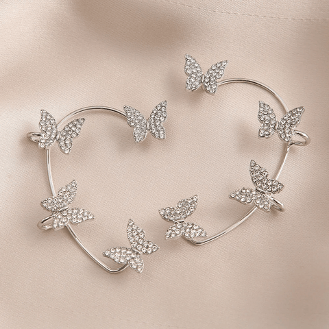 Clips d’oreilles Papillon Monarque 🦋 - Zircone Cubique 💎 x2