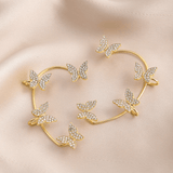Clips d’oreilles Papillon Monarque 🦋 - Zircone Cubique 💎 x2