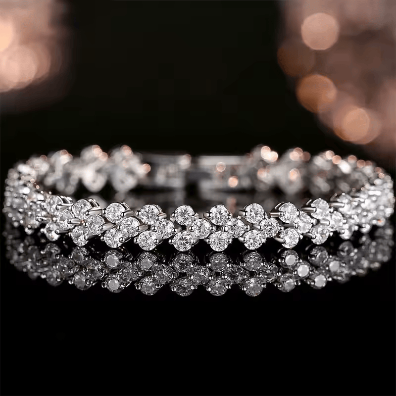 Bracelet Éclat de Désir Inaltérable en Argent sterling 925 - Diamant Moissanite 1 Carat 💎