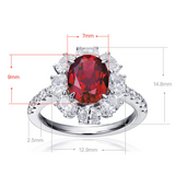 Bague Éclat Carmine - Diamant Moissanite Rouge 🟥
