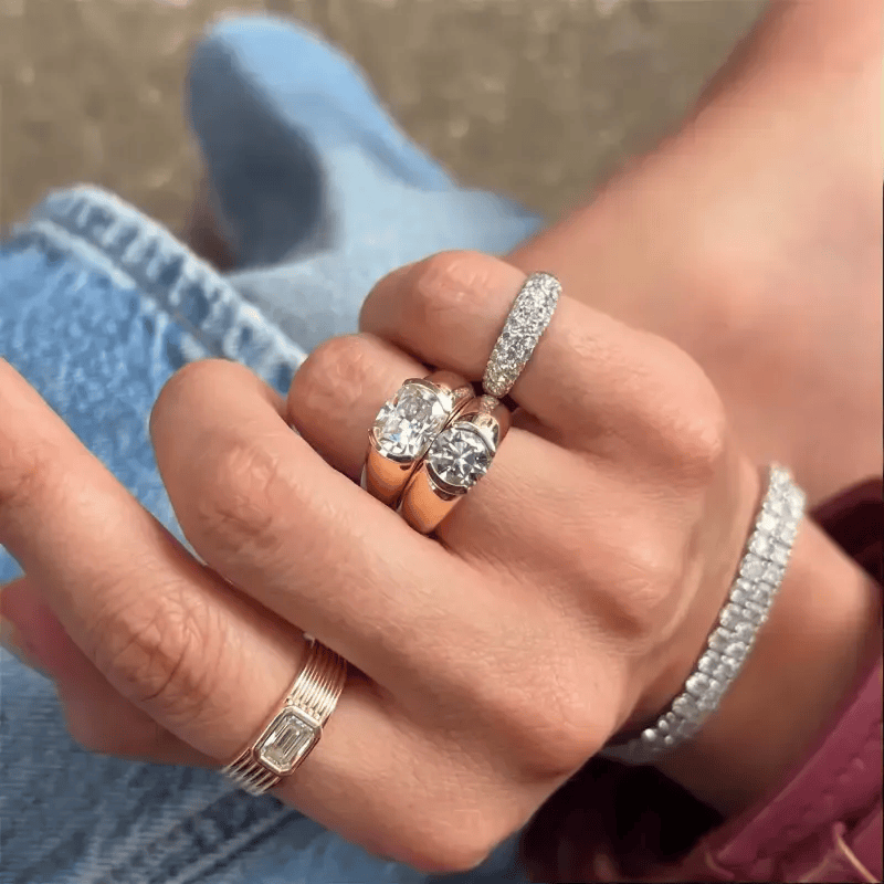Bague Souverain de Cristal - Diamant Moissanite💎