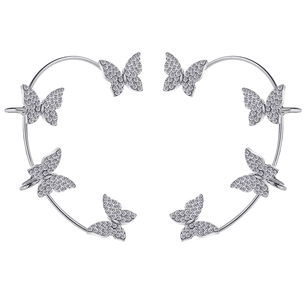 Clips d’oreilles Papillon Monarque 🦋 - Zircone Cubique 💎 x2