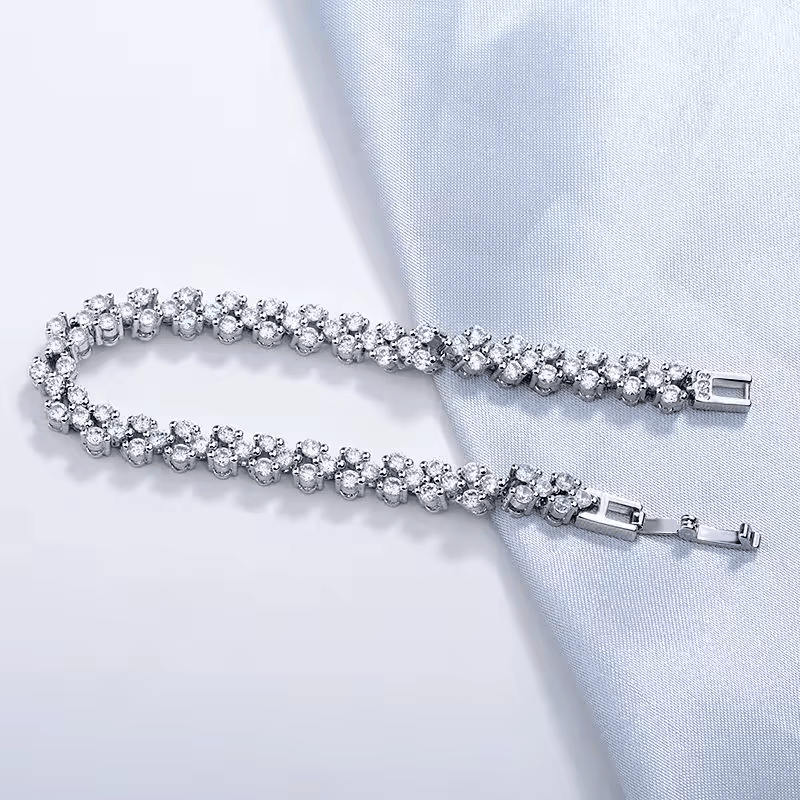 Bracelet Éclat de Désir Inaltérable en Argent sterling 925 - Diamant Moissanite 1 Carat 💎