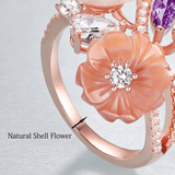 Bague Bouquet de Camélia - Diamant Moissanite 💎