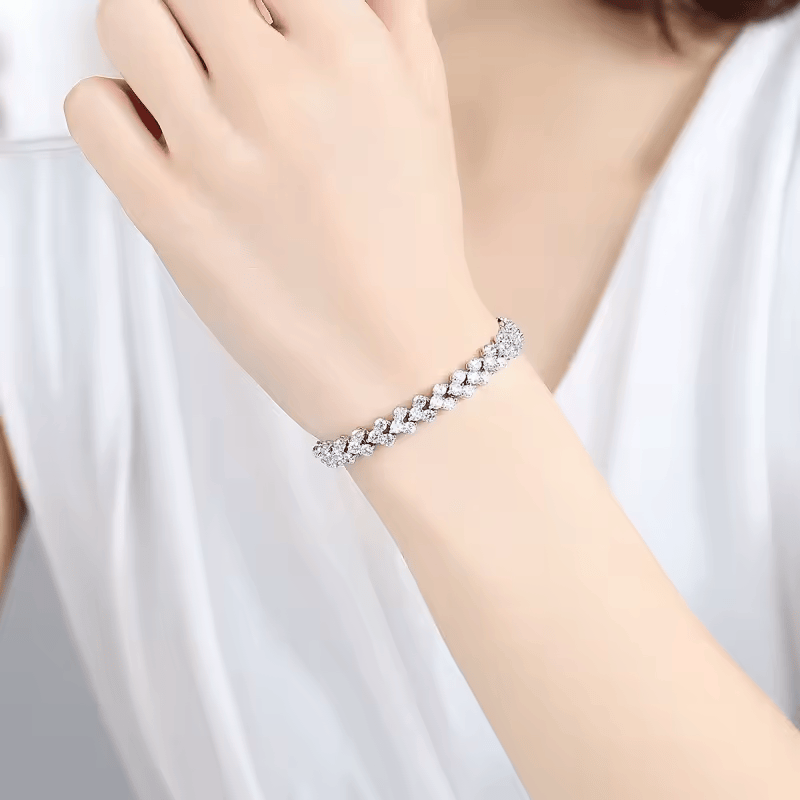 Bracelet Éclat de Désir Inaltérable en Argent sterling 925 - Diamant Moissanite 1 Carat 💎