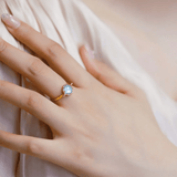 Bague Larmes d’Ambroisie Plaqué Or 18 Carats - Amazonite naturelle🧫