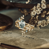 Bague Nymphes Aphrodite - Moissanite Jaspe 💎🌿