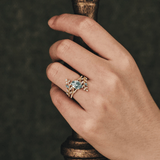 Bague Nymphes Aphrodite - Moissanite Jaspe 💎🌿