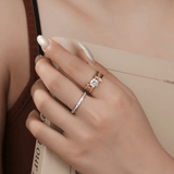Ensembles de bagues Union Isis Plaqué Or & Argent Sterling 925 - Diamant Moissanite 1 Carat 💎