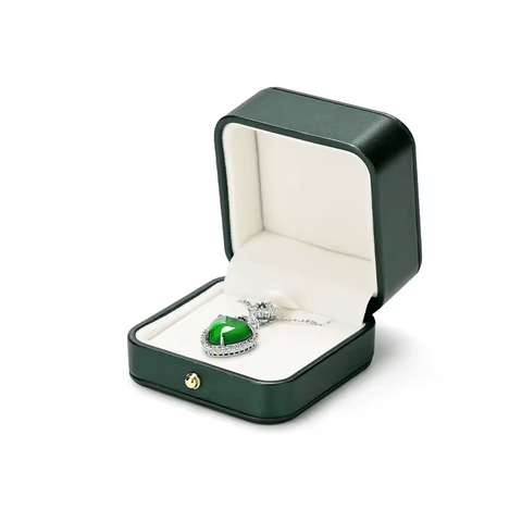 Écrin à Bijoux de Mariage en cuir Pur Vert - LORIELE™