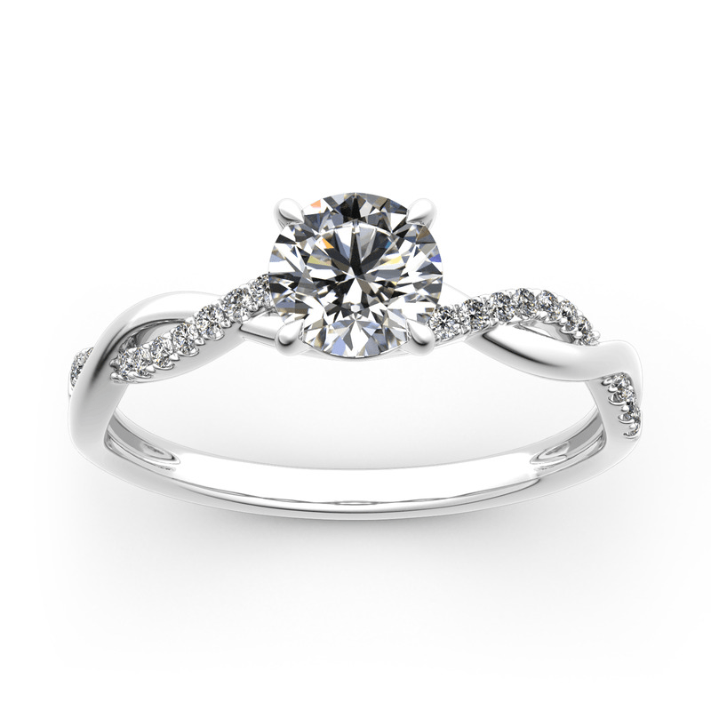 Bague Nœud du Destin En Argent Sterling 925 - Diamant Moissanite 1 Carat 💎