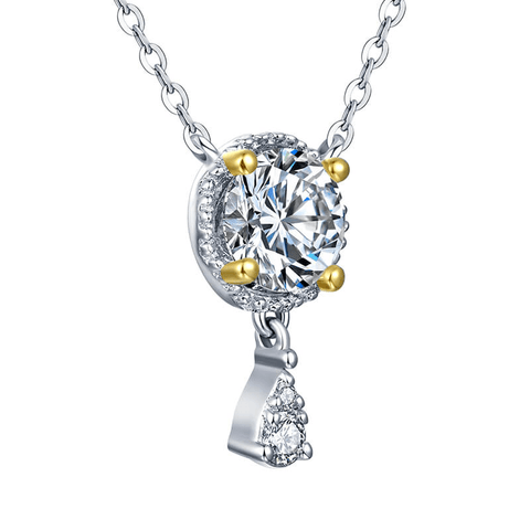 Collier Reflet Stellaire en Argent Sterling 925 - Diamant Moissanite 1 Carat 💎